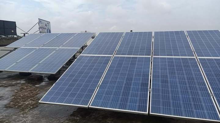 Completed rooftop solar installation