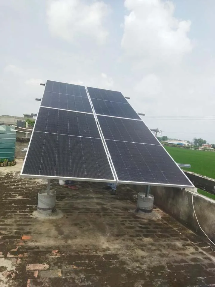 Residential rooftop solar system installed