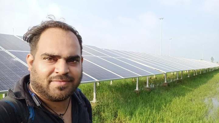 Mohit Wadhwa at large solar farm